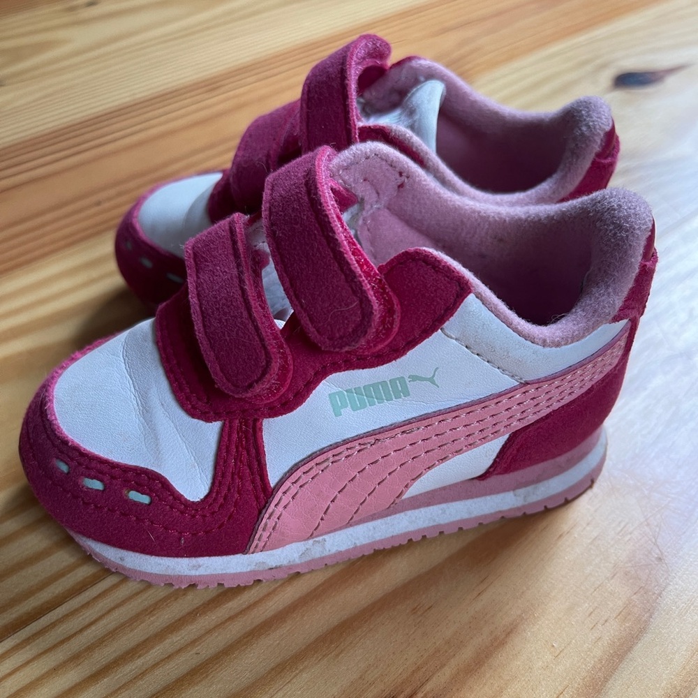 Puma Pink and White Toddler Sneakers
